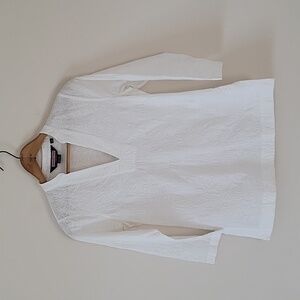 Vineyard Vines White Embroidered Vneck Tunic Size XS